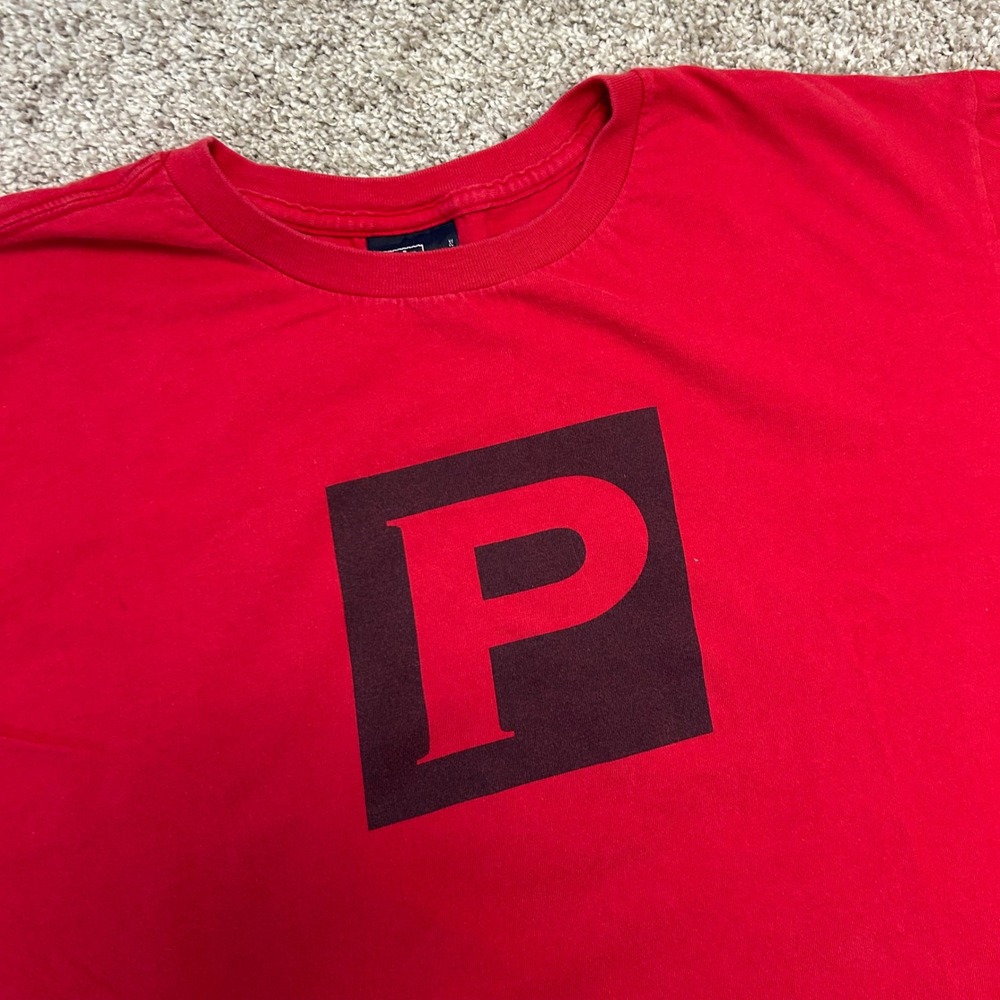 Vintage Polo Ralph Lauren Tshirt Men‎ Size XL Red Cotton Big P Preppy